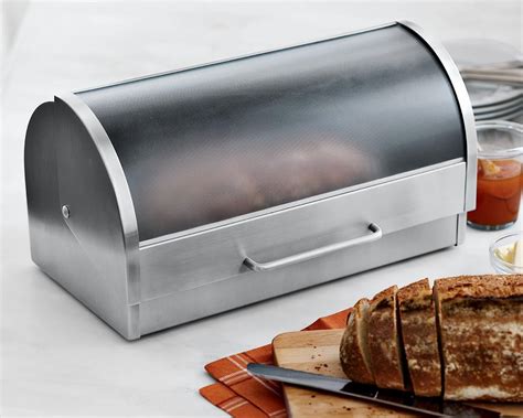 extra large stainless steel bread box|stainless steel countertop bread box.